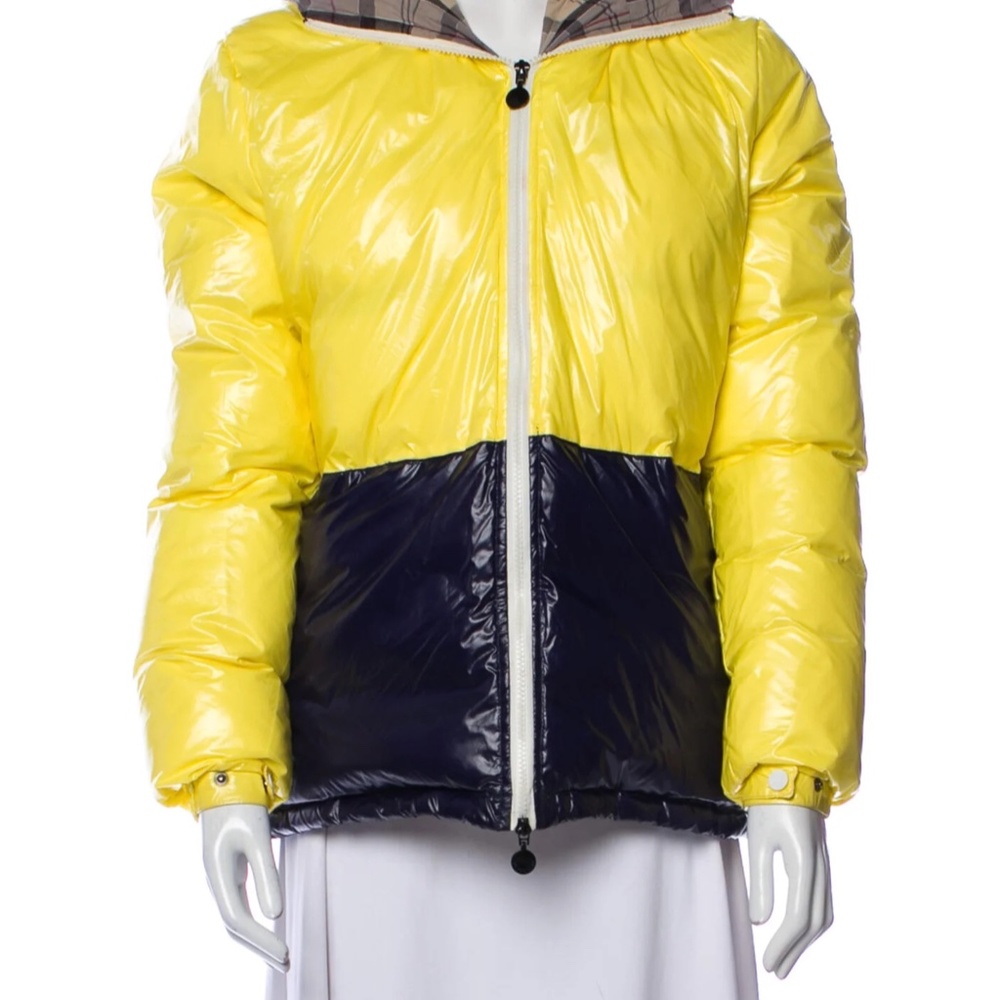 VINTAGE MONCLER COLOR BLOCK PUFFER JACKET *Authenticated by The RealReal*